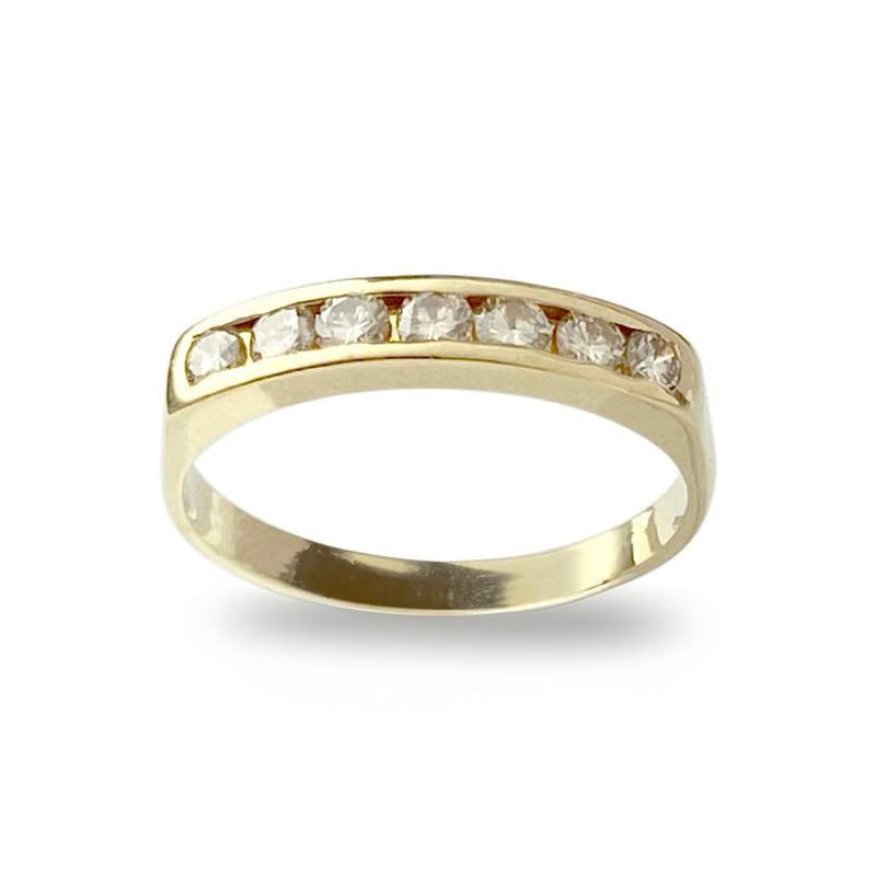 Bague d'occasion or 750 jaune diamants - vue 1