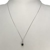Collier d'occasion or 375 blanc maille forçat saphir diamant 42 cm - vue V2