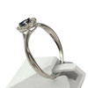 Bague d'occasion or 375 blanc saphir diamants - vue V2