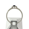 Bague d'occasion or 375 blanc saphir diamants - vue V3