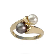 Bague d'occasion or 750 jaune perles de culture