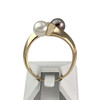 Bague d'occasion or 750 jaune perles de culture - vue V3