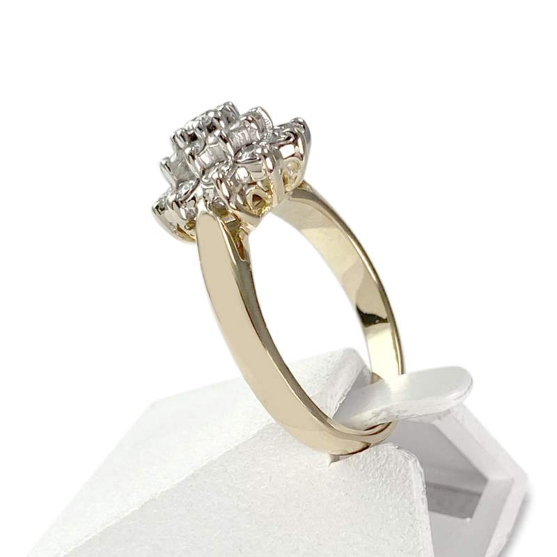 Bague d'occasion 2 ors 750 diamants - vue 2