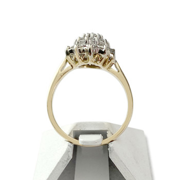 Tweedehands ring 2 goud 750 diamanten
