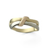 Bague d'occasion or 750 3 tons - vue V1