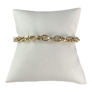 Bracelet d'occasion or 750 jaune maille fantaisie 18 cm