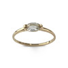 Bague d'occasion or 750 jaune aigue marine - vue V1