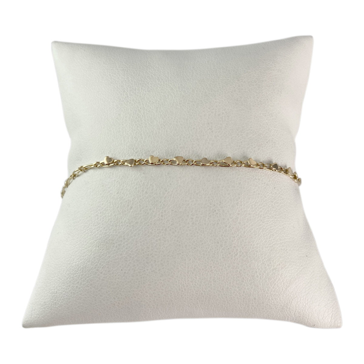 Tweedehands armband in 750 geel goud met afwisselende paardenketting 19 cm