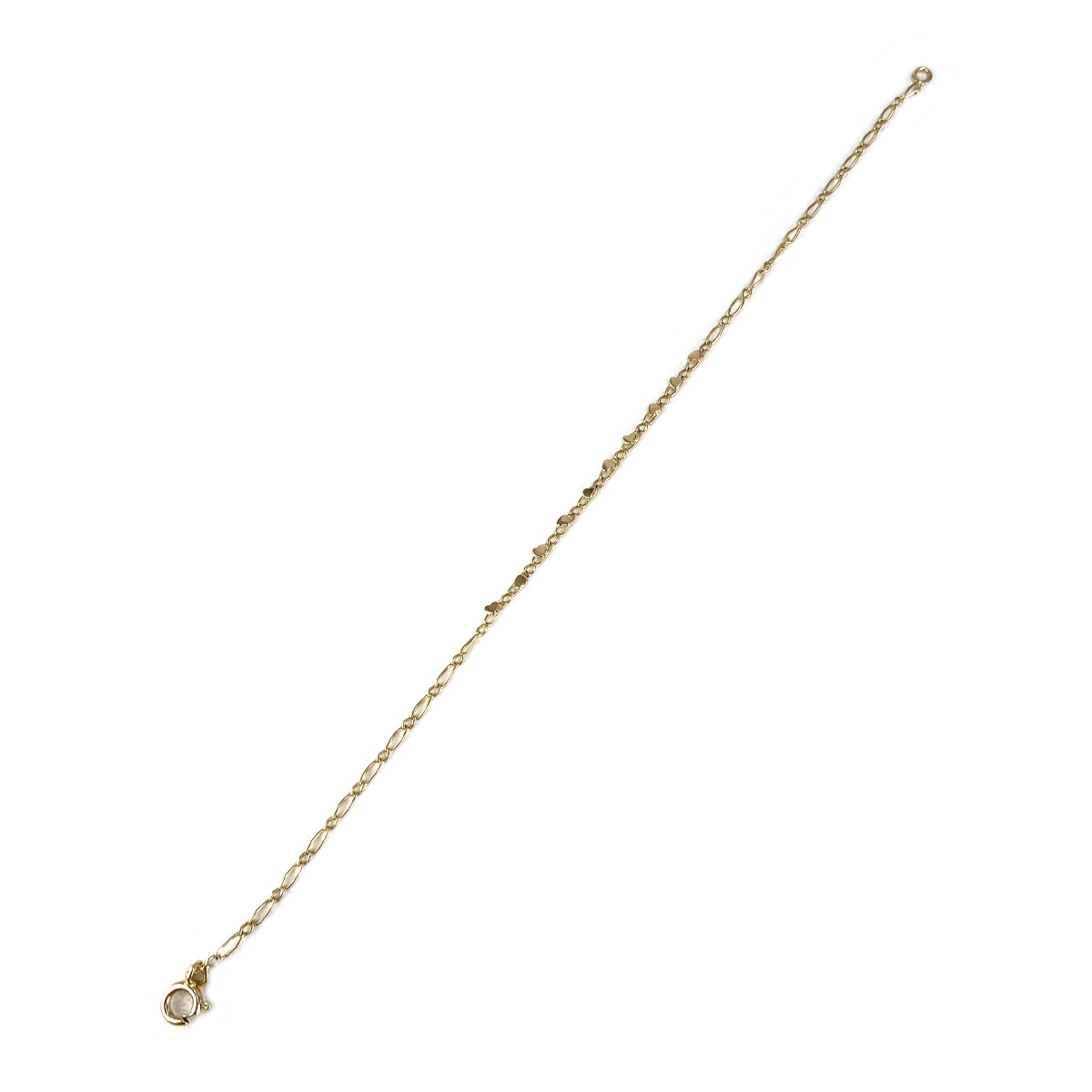 Bracelet d'occasion or 750 jaune maille cheval alternée 19 cm - vue 2