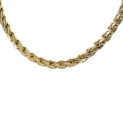 Collier d'occasion or 750 jaune maille festonée 45,5 cm