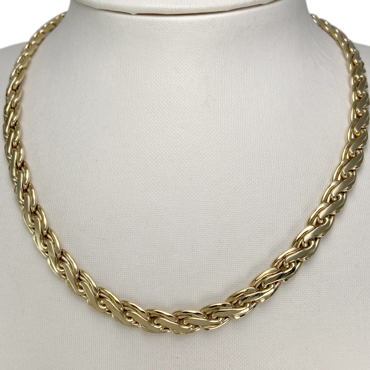 Collier d'occasion or 750 jaune maille festonée 45,5 cm - vue 2