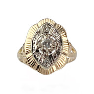 Bague d'occasion 2 ors 750 diamants