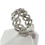 Bague d'occasion or 750 blanc diamants - vue 2