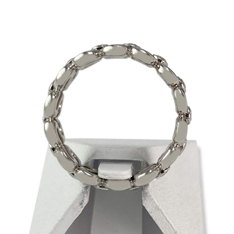 Bague d'occasion or 750 blanc diamants - vue 3