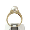 Bague d'occasion or 750 2 tons perle de culture diamants - vue V3