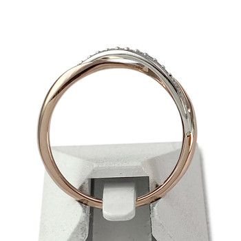 Precious metal ring 2 gold 375 diamonds