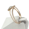 Bague d'occasion or 375 2 tons diamants - vue V2