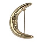 Broche lune d'occasion or 750 jaune - vue 1