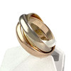 Bague trinity cartier d'occaison 3 ors 750 - vue V2
