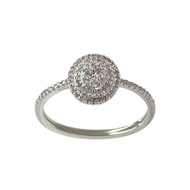 Bague d'occasion or 375 blanc diamants