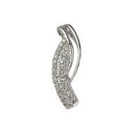 Second-hand gold pendant 375 white diamonds