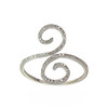 Bague d'occasion or 375 blanc diamants - vue V1