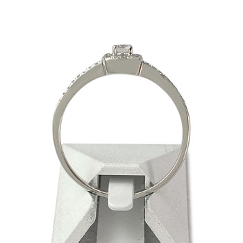 Bague d'occasion or 375 blanc diamants