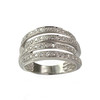 Bague d'occasion or 750 blanc diamants - vue V1