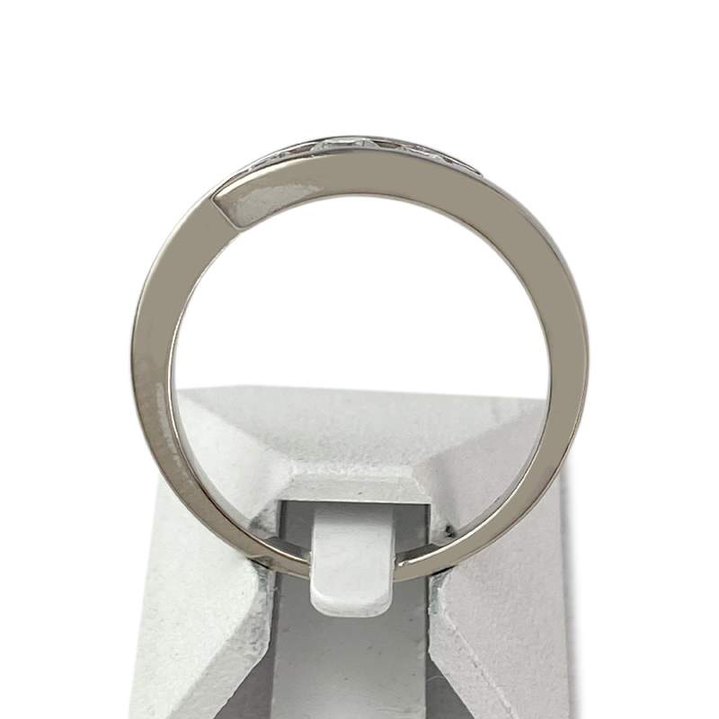 Bague d'occasion or 750 blanc diamants - vue 3