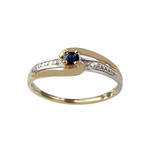 Bague d'occasion or 750 2 tons saphir - vue 1