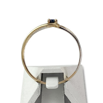 Bague d'occasion or 750 2 tons saphir