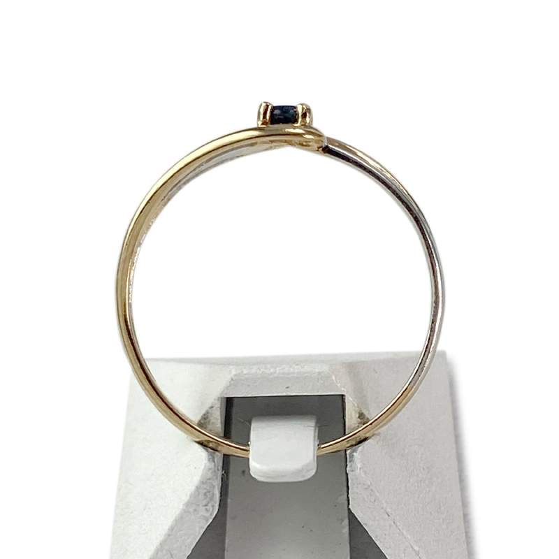 Bague d'occasion or 750 2 tons saphir - vue 3