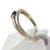 Bague d'occasion 2 ors 375 saphir diamants - vue V2