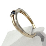 Second hand ring 2 golds 375 sapphire diamonds - view 2