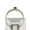 Bague d'occasion or 750 2 tons saphir diamants - vue V3