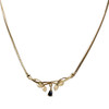 Collier d'occasion or 750 jaune maille anglaise saphir 44 cm - vue V1