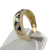 Bague d'occasion or 750 jaune saphirs - vue V2