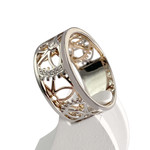 Bague d'occasion 2 ors 750 diamants - vue 2
