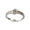 Bague d'occasion or 750 blanc diamants - vue V1