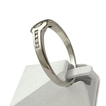 Second-hand gold ring 750 white diamonds