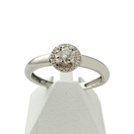 Bague d'occasion or 750 blanc diamants