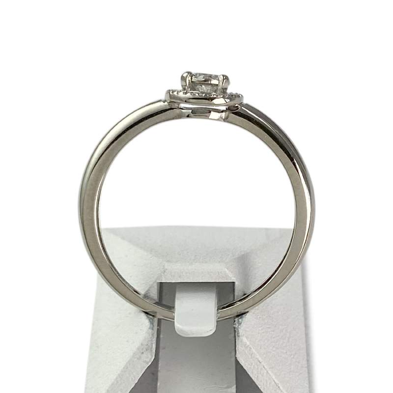 Bague d'occasion or 750 blanc diamants - vue 3