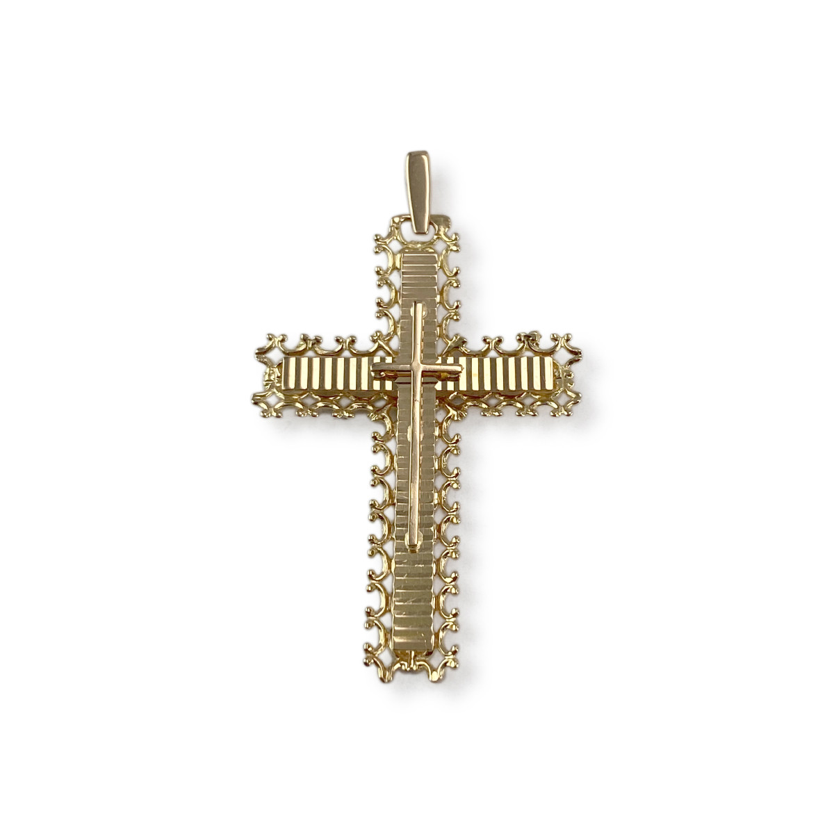 Second-hand cross pendant 750 yellow gold