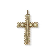 Tweedehands kruis hanger in 750 geel goud
