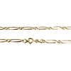 Chaîne d'occasion or 750 jaune maille cheval alternée 56,5 cm - vue V3