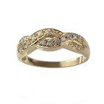 Bague d'occasion or 750 2 tons diamants - vue 1