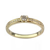 Bague d'occasion or 750 jaune diamants - vue V1