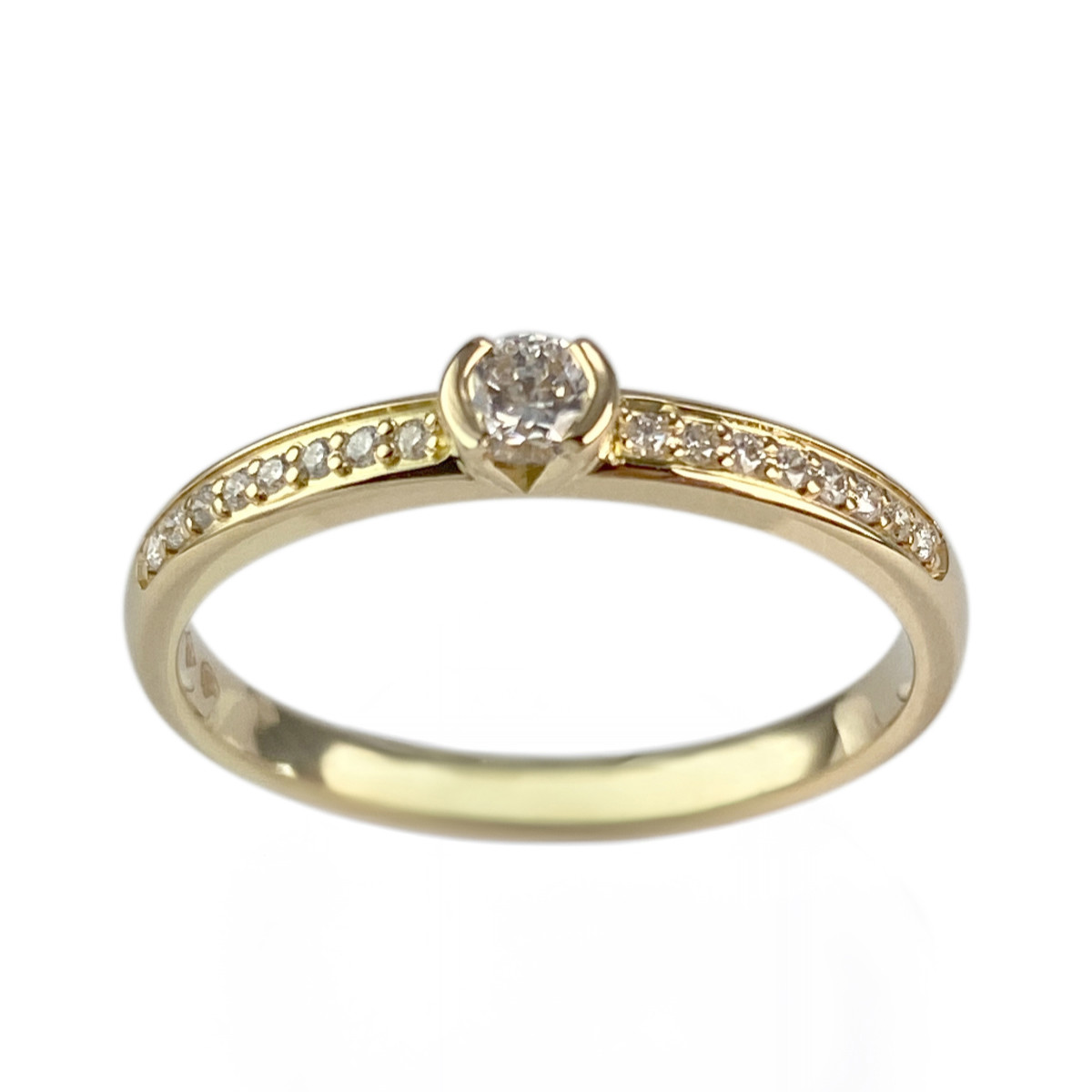 Bague d'occasion or 750 jaune diamants