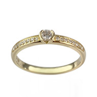 Bague d'occasion or 750 jaune diamants