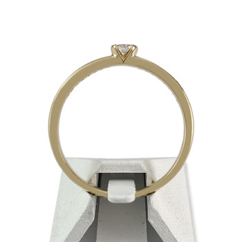 Second-hand gold ring 750 yellow diamonds